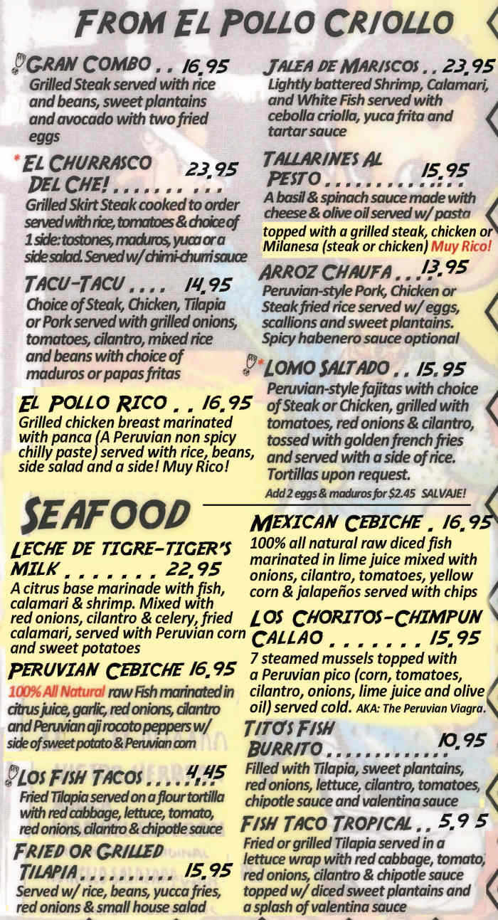 Page 3 of menu, Cali N Tito's Athens, GA