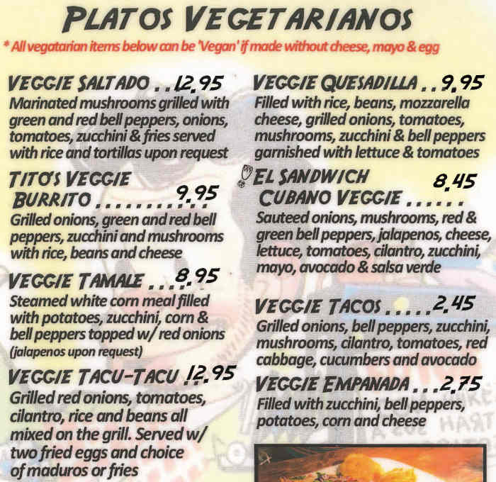 Page 4 of menu, Cali N Tito's Athens, GA