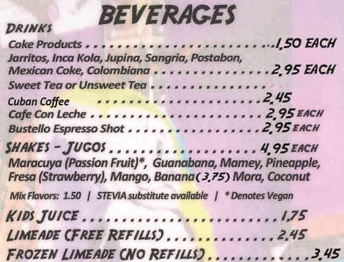 Page 6 of menu, Cali N Tito's Athens, GA