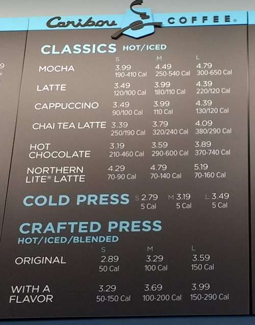 Page 1 of Coffee menu, Coffee & Bagels in Athens, GA