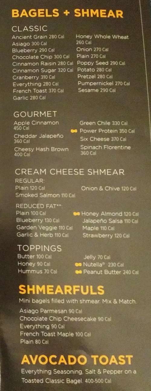 Page 2 of Food menu, Coffee & Bagels in Athens, GA