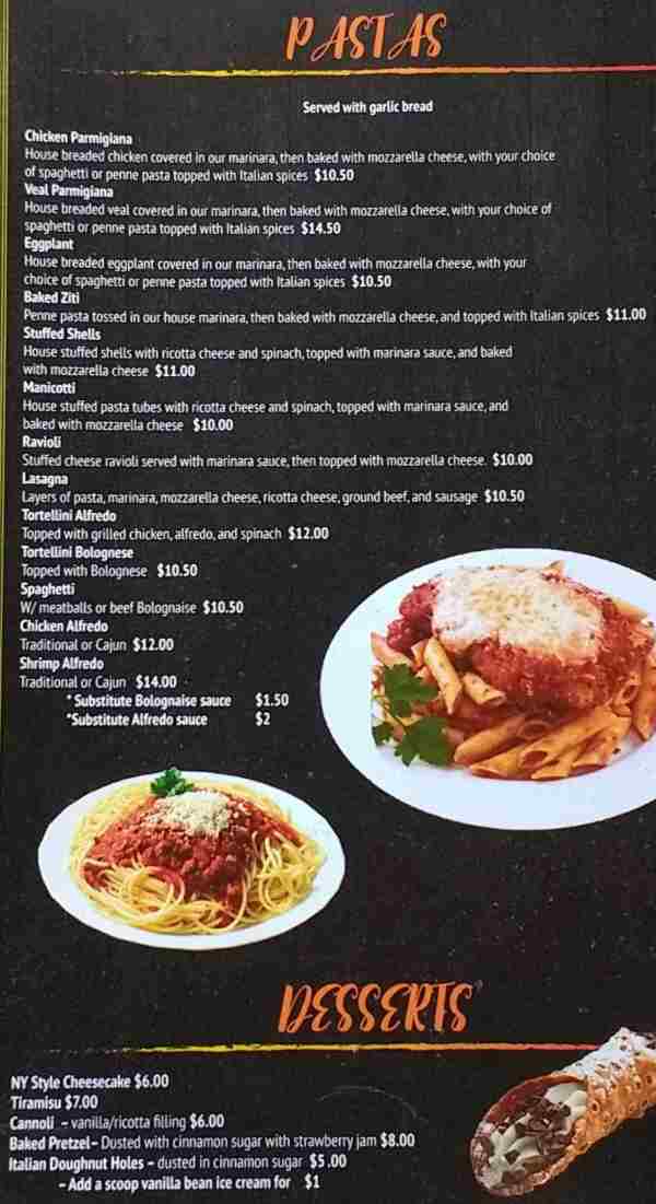 Page 5 of menu, Doughby's Pizza & More Watkinsville, GA