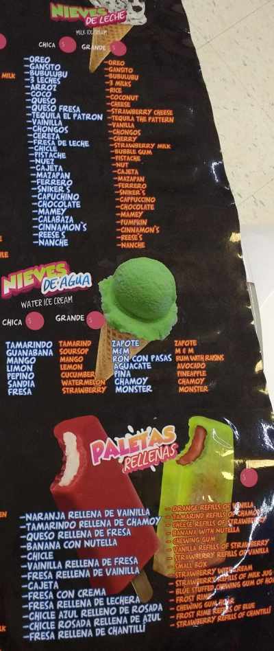 Page 2 of menu, La Michoacana Antojitos Mexicanos in Athens, GA