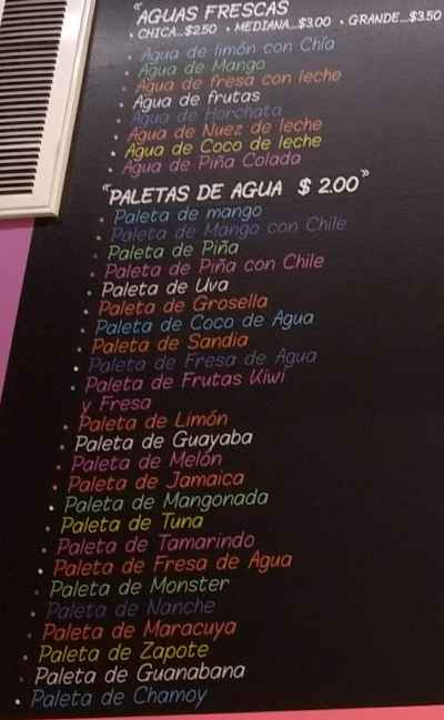 Page 3 of menu, La Michoacana Antojitos Mexicanos in Athens, GA