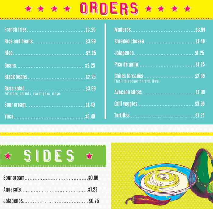 Page 6 of menu, Sabor Latino Grill & Bar Athens, GA