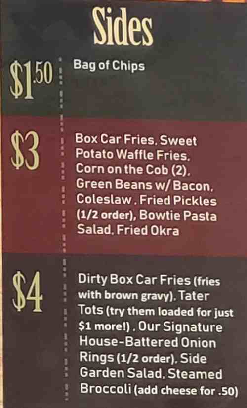 Page 7 of menu, The Traveling Hobo Cafe Watkinsville, GA